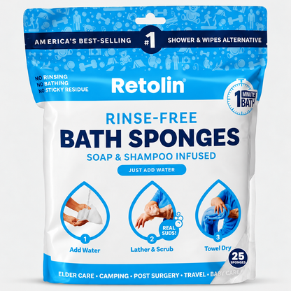 Retolin™ Rinse-Free Bath Sponges
