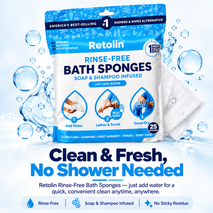 Retolin™ Rinse-Free Bath Sponges